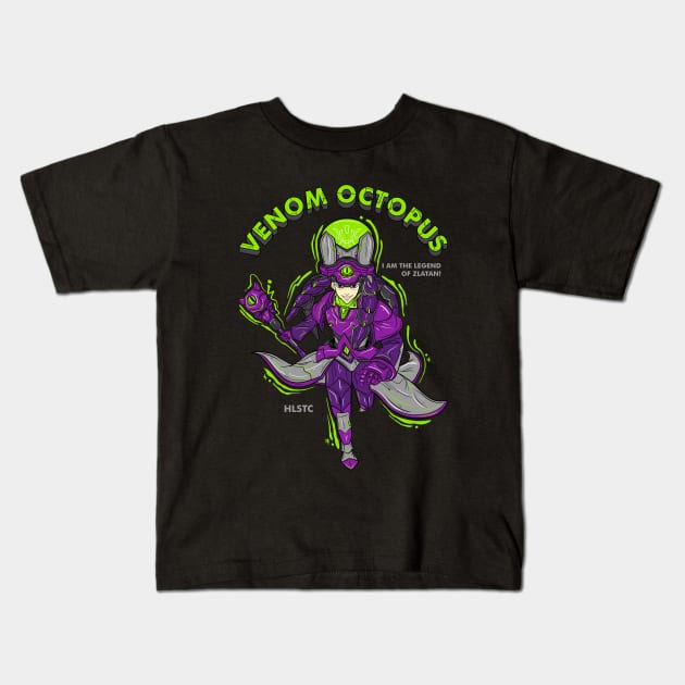 Mobile Legends Harley Venom Octopus Kids T-Shirt by Holistic